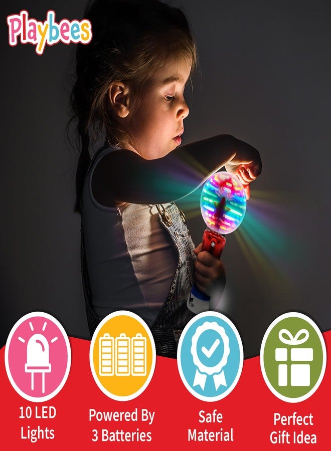 Playbees عصا بلايبيز الدوارة المضيئة - كرة LED سحرية وامضة، لعبة دوارة ضوئية حسية، هدية مثالية للحفلات، جوائز صفية، هدية مضيئة ممتعة للأطفال - Image 5